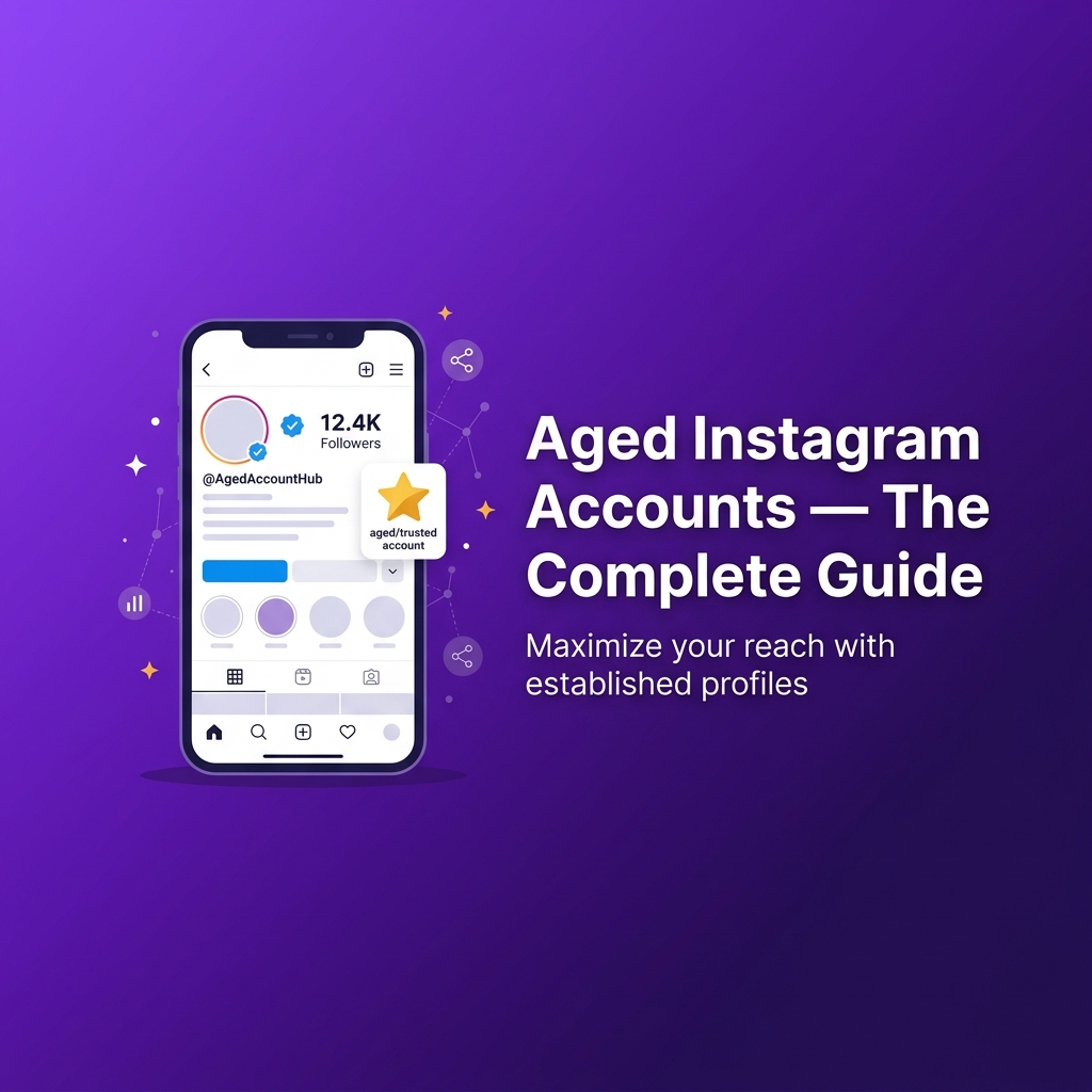Aged Instagram account profile showing established follower count and verified trust badge